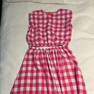 Pink Gingham Top and Maxi skirt set